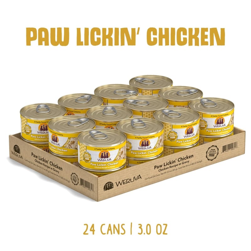 WERUVA Cat Paw Lickin' Chicken 3oz professional product photo ready to upload to shopify