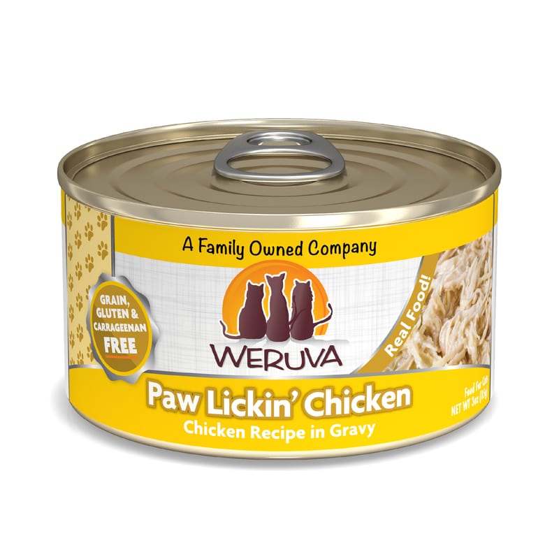 WERUVA Cat Paw Lickin' Chicken 5.5oz professional product photo ready to upload to shopify