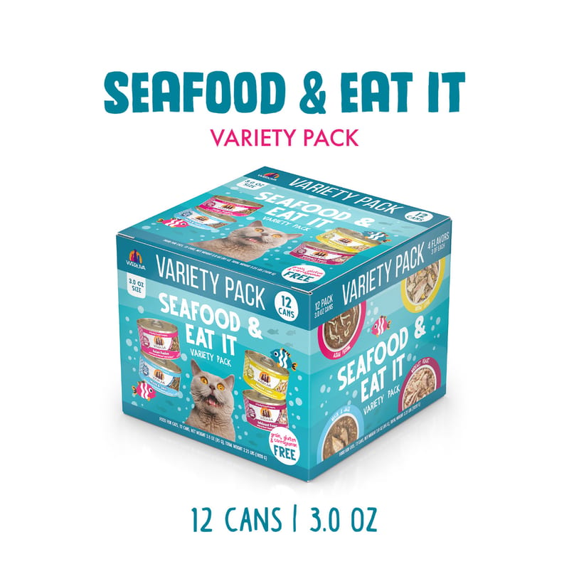 WERUVA CAT SEAFOOD EAT IT 3OZ VARIETY professional product photo ready to upload to shopify