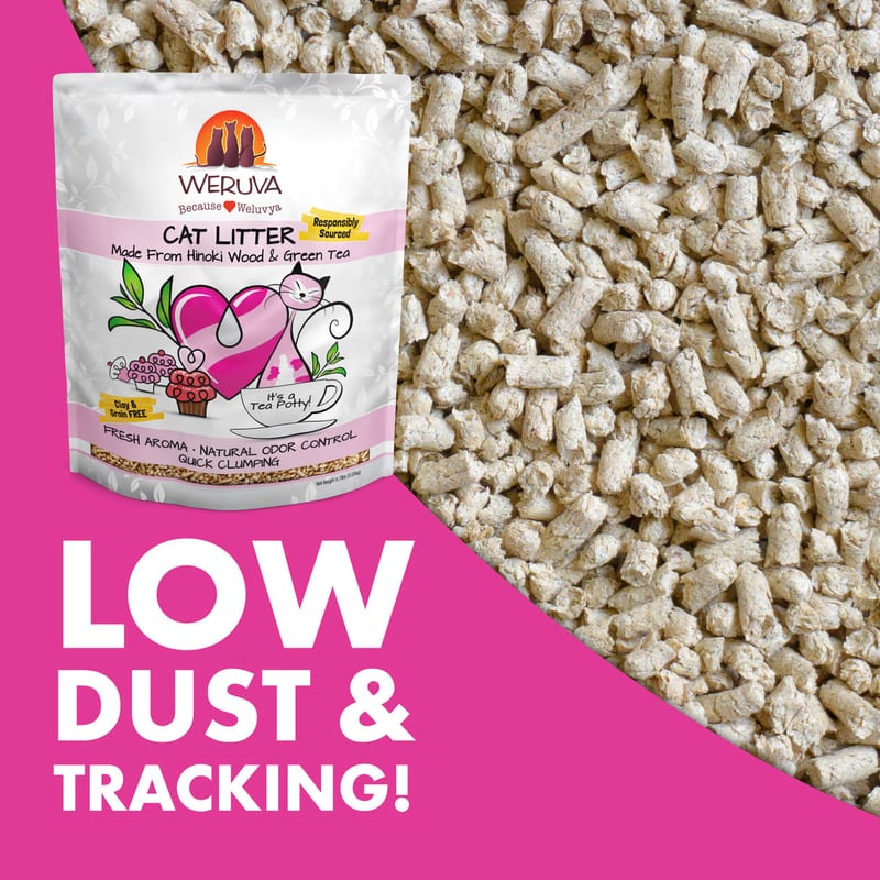 WERUVA CAT TEA POTTY LITTER 6.7LB BAG professional product photo ready to upload to shopify