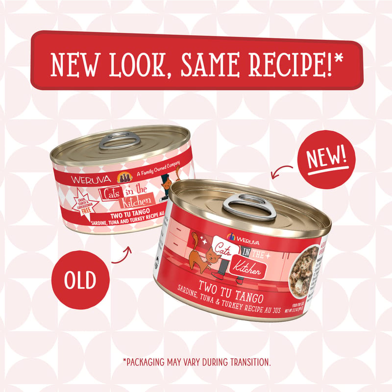 WERUVA Cats in The Kitchen Two Tu Tango Sardine, Tuna & Turkey professional product photo ready to upload to shopify