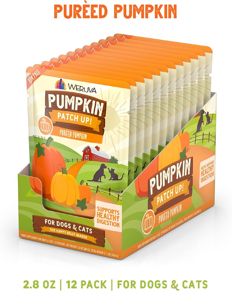 WERUVA DOG and Cat PUMPKIN PATCH 2.8OZ POUCH professional product photo ready to upload to shopify