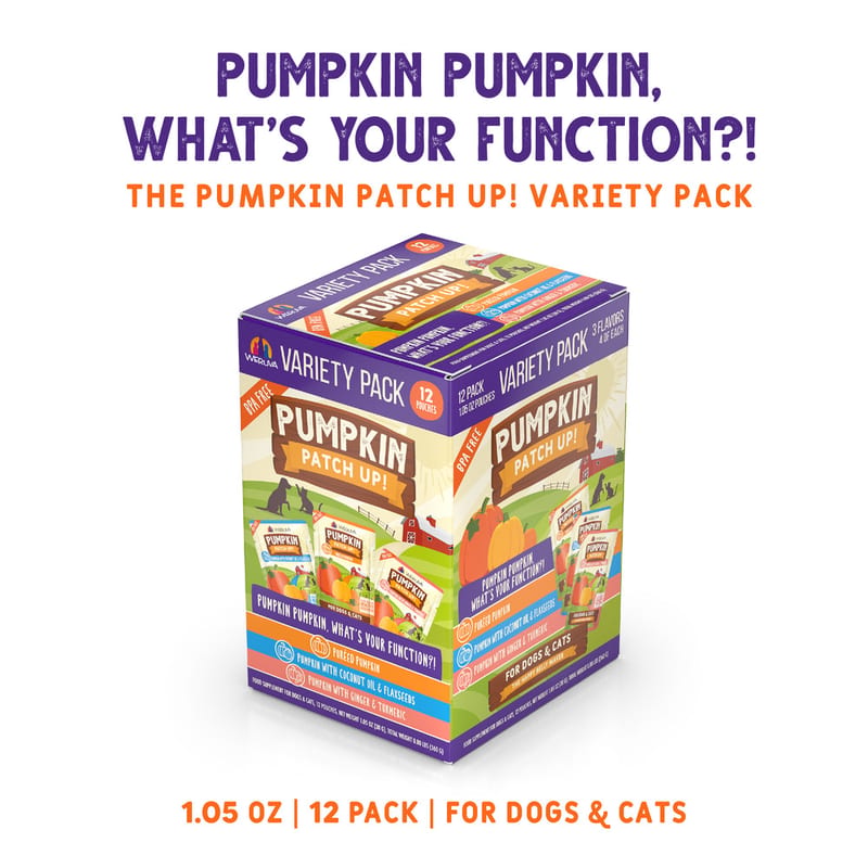 WERUVA Dog & Cat Pumpkin Patch Up 1.05oz Variety Pack 12 Pack professional product photo ready to upload to shopify