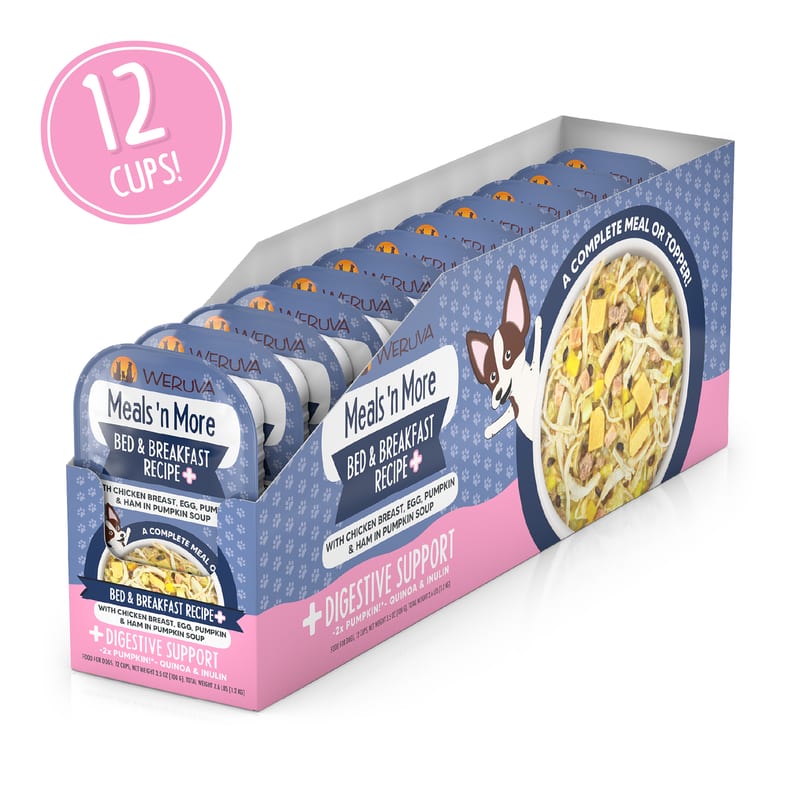 WERUVA DOG MEALS N' MORE BED AND BREAKFAST RECIPE 3.5OZ professional product photo ready to upload to shopify