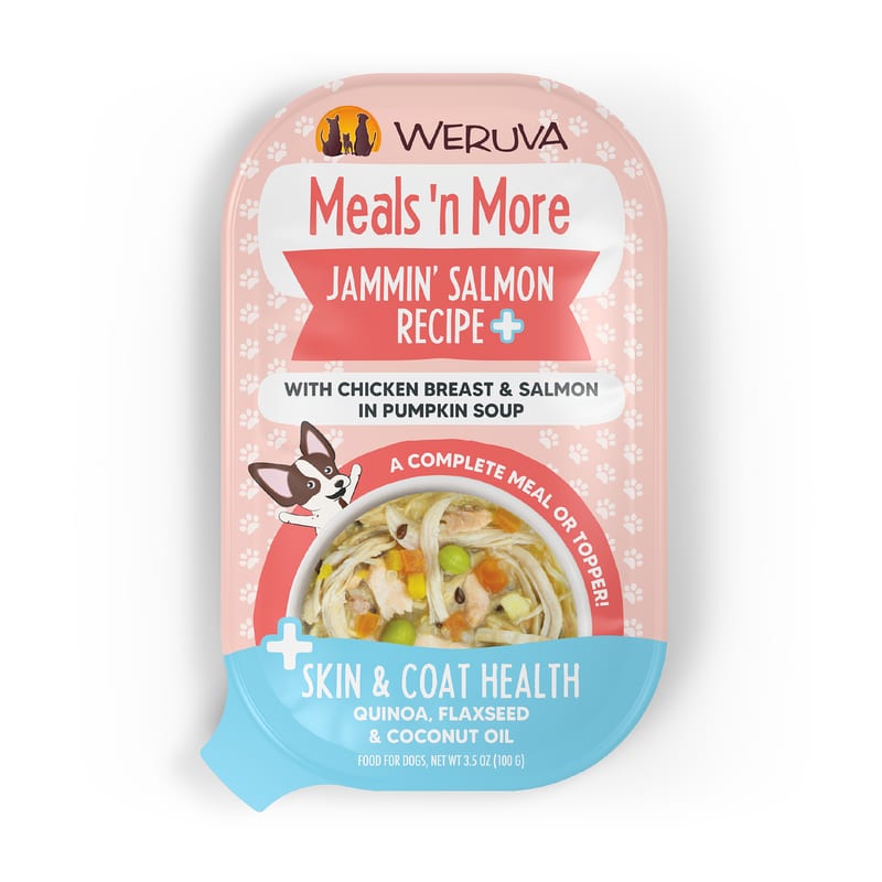 WERUVA DOG MEALS N' MORE JAMMIN SALMON RECIPE 3.5OZ professional product photo ready to upload to shopify