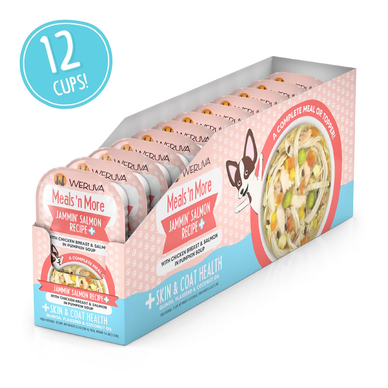 WERUVA DOG MEALS N' MORE JAMMIN SALMON RECIPE 3.5OZ professional product photo ready to upload to shopify