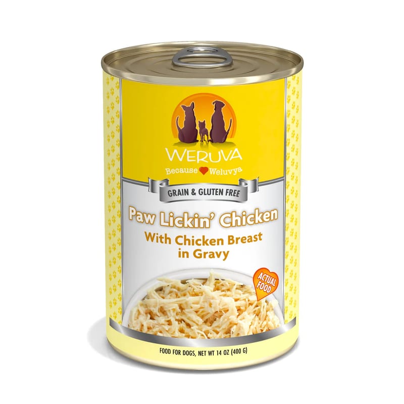 WERUVA Dog Paw Lickin' Chicken 14oz professional product photo ready to upload to shopify