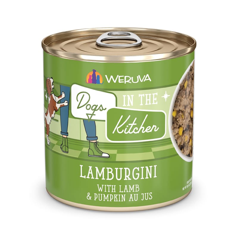 WERUVA Dogs in the Kitchen Lamburgini 10oz professional product photo ready to upload to shopify