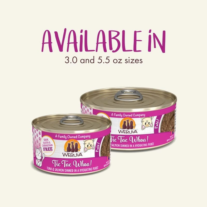Weruva PATE Can - Tic Tac Whoa! Tuna & Salmon 3oz professional product photo ready to upload to shopify