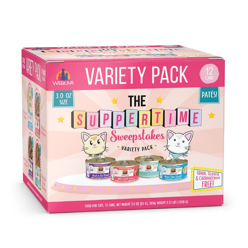 WERUVA Pate Variety Pack Wet Cat Food 5.5 Oz. Count of 12 professional product photo ready to upload to shopify