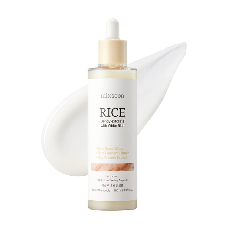 White Rice Peeling Ampoule 100ml professional product photo ready to upload to shopify