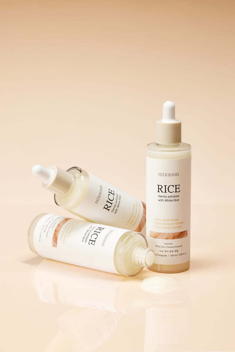 White Rice Peeling Ampoule 100ml professional product photo ready to upload to shopify