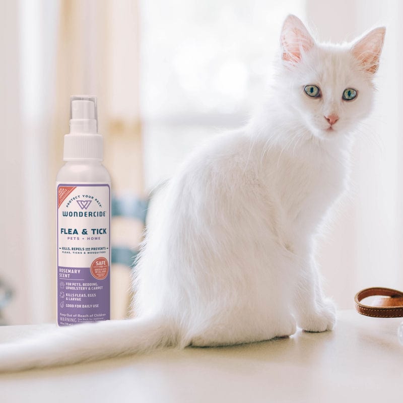 WONDERCIDE Dog & Cat Rosemary Flea & Tick Spray For Pets & Home With Natural Essential Oils 16 oz professional product photo ready to upload to shopify