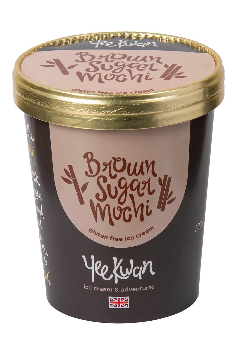 Yee Kwan Brown Sugar Mochi Ice Cream 100ml professional product photo ready to upload to shopify
