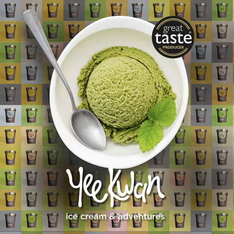 Yee Kwan Matcha Green Tea Ice Cream 125ml professional product photo ready to upload to shopify