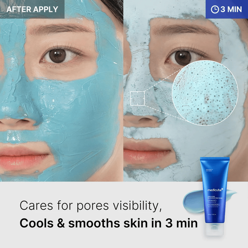 ZERO PORE BLACKHEAD MUD MASK 100g professional product photo ready to upload to shopify