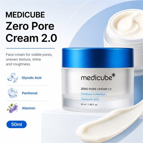 ZERO PORE CREAM 2.0 50ml professional product photo ready to upload to shopify