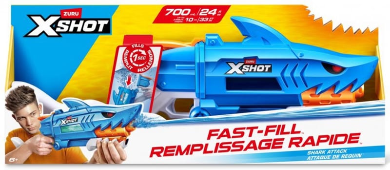 ZURU Xshot Water Shark professional product photo ready to upload to shopify