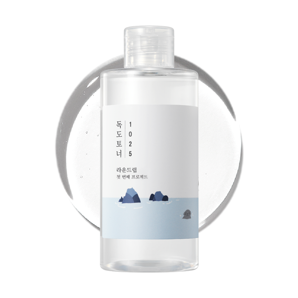 Real brand product photo of Round Lab Dokdo Toner with its Korean label intact